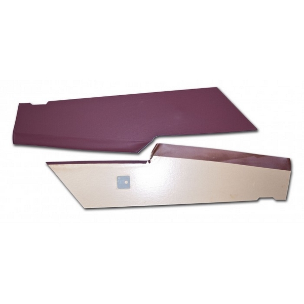 1971-73 Sportsroof Sail Panels, 1 Pair -Moonskin Grain-Dark Red